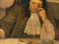 sketch: thuis bij Antoni van Leeuwenhoek
