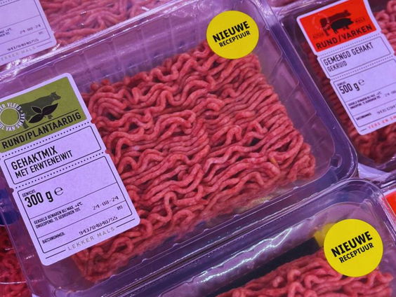Nieuw in het assortiment bij grote supermarktketen: hybride vlees
