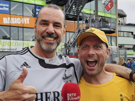 Tom Jussen was één van de zeven Sheriff-fans in De Galgenwaard: 'Ik kan geen speler noemen!'