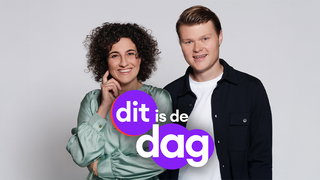 Esmah Lahlah en Habtamu de Hoop in het Politiek Café van Dit is de Dag