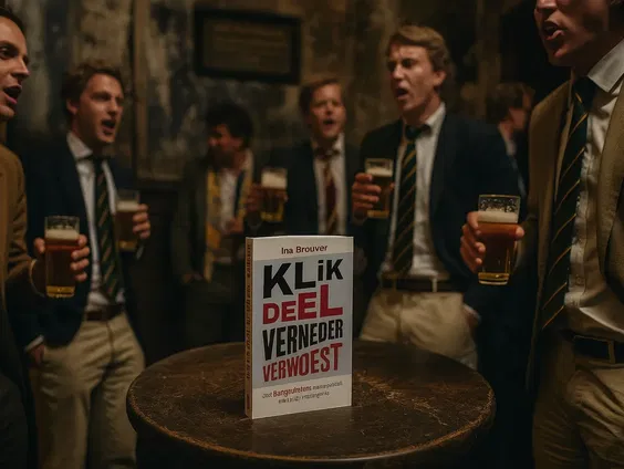 Ina Brouwer met haar boek 'Klik, deel, verneder, verwoest'