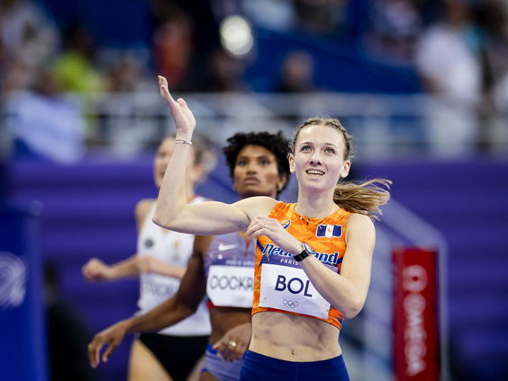 Muurschildering van Femke Bol in Amersfoort