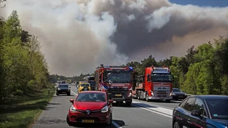 Grote brand op defensieterrein op de Veluwe