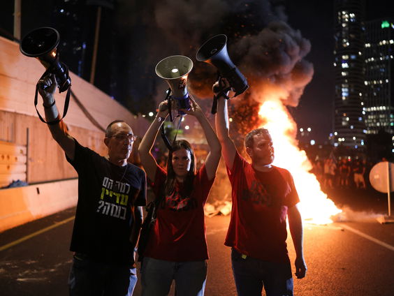 Demonstraties in Israël tegen Netanyahu