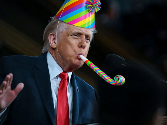 Vechtfeest in de tuin van het Witte Huis voor Trumps verjaardag