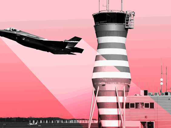 De F35 op Lelystad Airport