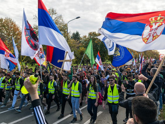 Een jaar aan Servische protesten tegen corruptie