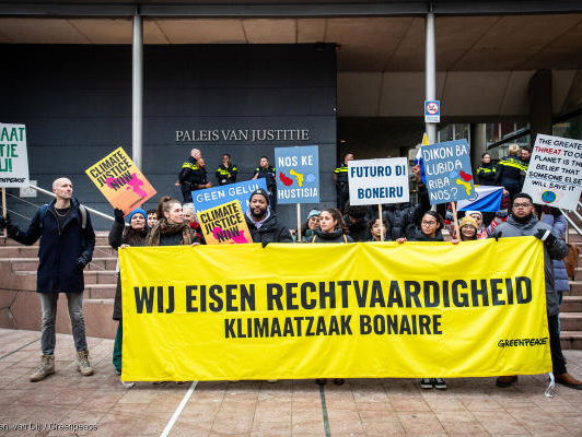 Klimaatzaak inwoners Bonaire en Greenpeace tegen de Staat van start