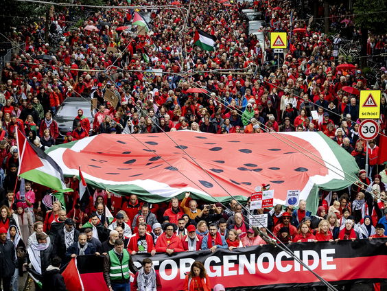 250.000 mensen trokken een Rode Lijn, hoeveel effect hebben demonstraties?