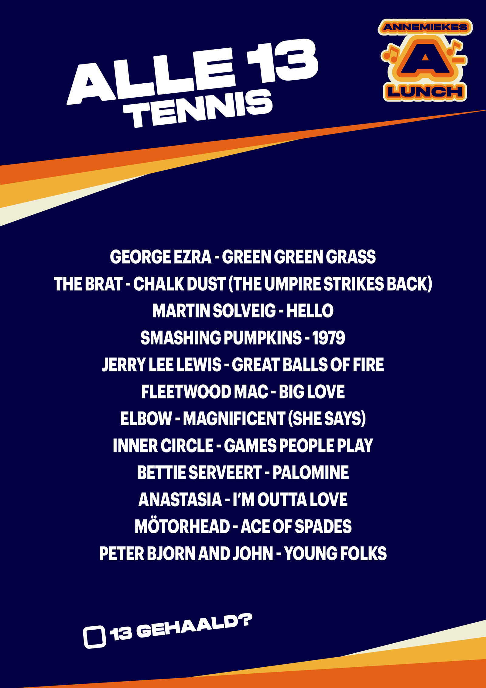 Alle 13 Tennis