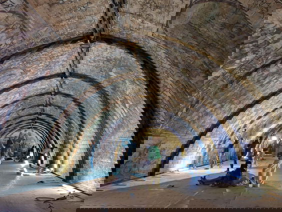 Studenten offeren hun vakantie op om het plafond van de Nieuwe Kerk in Naarden te fotograferen