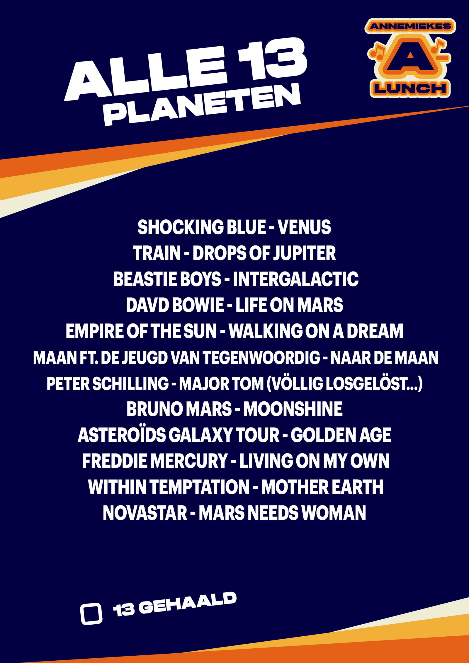 Alle 13: Planeten