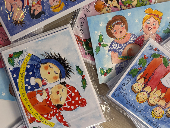 Hannie Hendriks maakt de mooiste kerstkaarten
