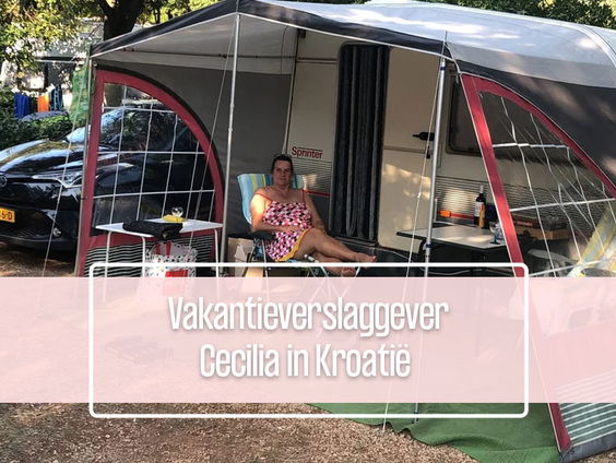 Cecilia is in Kroatië herenigd met haar caravannetje