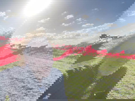 De Vlagheide in Schijndel kleurt rood met 15.000 vlaggen voor vrede