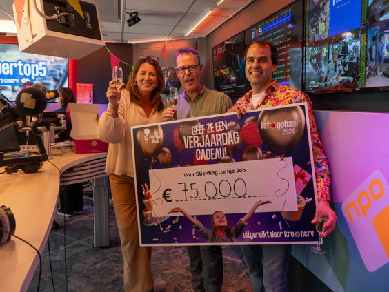 Sandra Hilster heeft een bijzonder lief gebaar voor Huib van Stichting Jarige Job