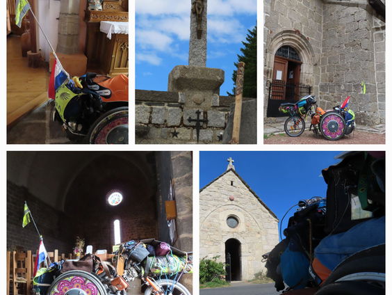 Laura Feenstra rolt per rolstoel naar Santiago de Compostella