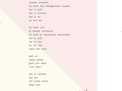 Gedicht "Menens" van Merel Morre