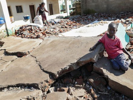 Mozambique in puin door cycloon Idai
