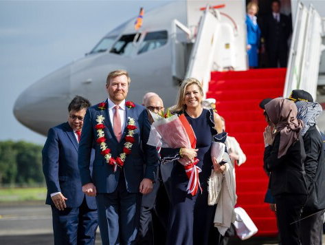 Koningspaar op staatsbezoek in Indonesië