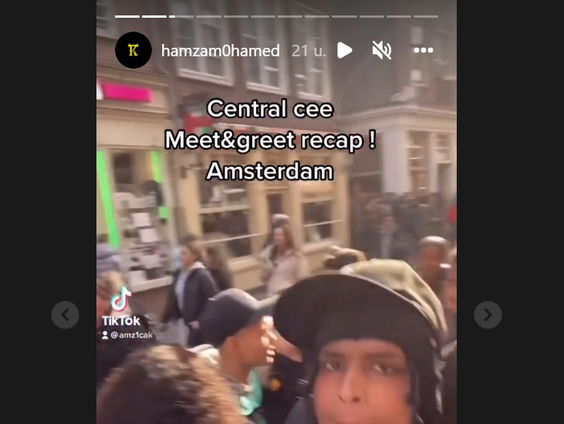 Chaos in de Amsterdamse straten door Central Cee