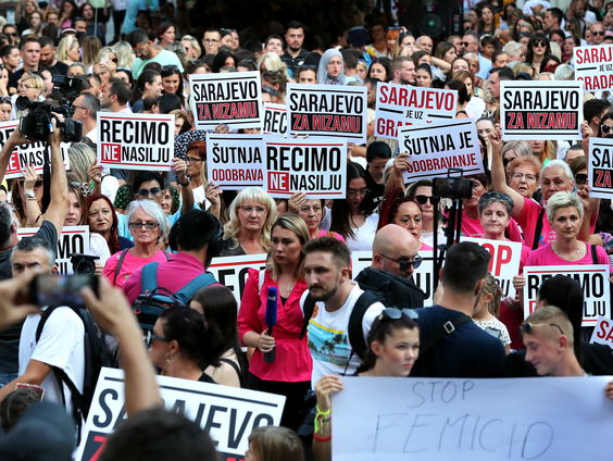 Demonstraties in Bosnië tegen femicide