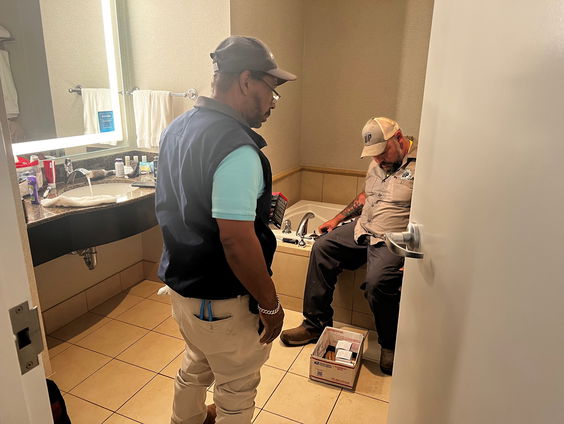 Bruin water uit de douche in Jackson, Mississippi