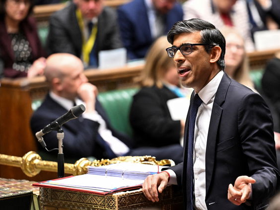 Britse premier Rishi Sunak onder druk