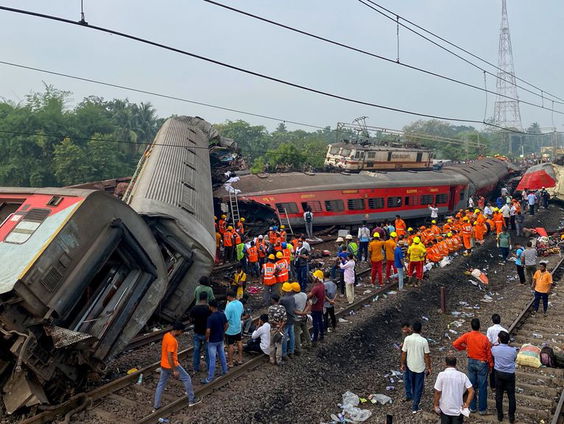 Groot treinongeluk in India