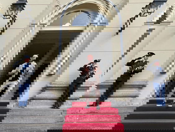 Ismail Aghzanay op de uitblinkerslunch van Koning Willem Alexander en Koningin Maxima