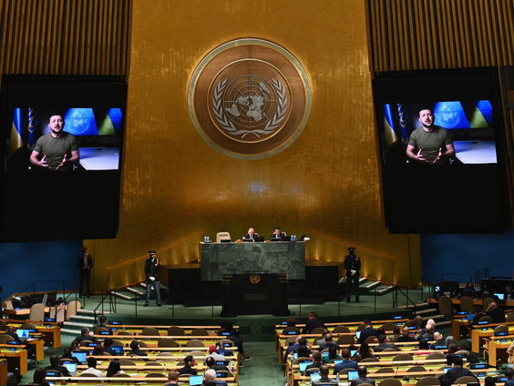 Zelensky roept VN op om stem- en vetorecht van Rusland af te nemen