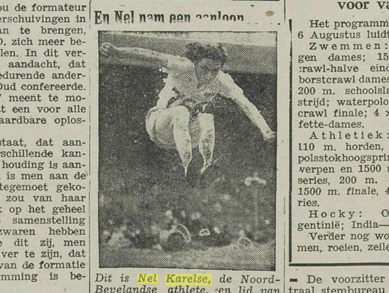 Meer Vrouw Op Straat: Olympisch atlete Nel Karelse