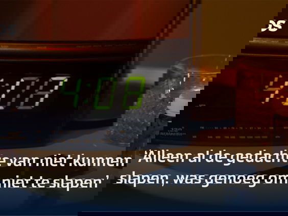 Hoe kwam Bernadette van haar slapeloosheid af?