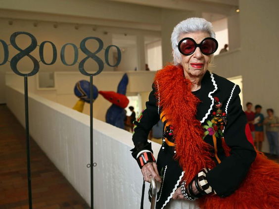 102 jarig stijlicoon Iris Apfel is overleden