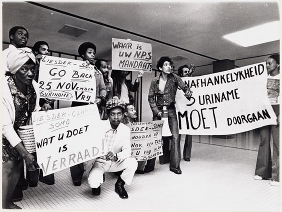 Het protest in Suriname