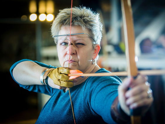 Het Rechter Rijtje met handboogschutter Judith Porsch