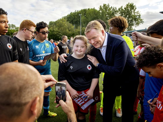 Ronald Koeman, Andries Jonker en Foppe de Haan trainen G-teams