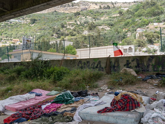 Migranten blijven steken in grensstadje Ventimiglia
