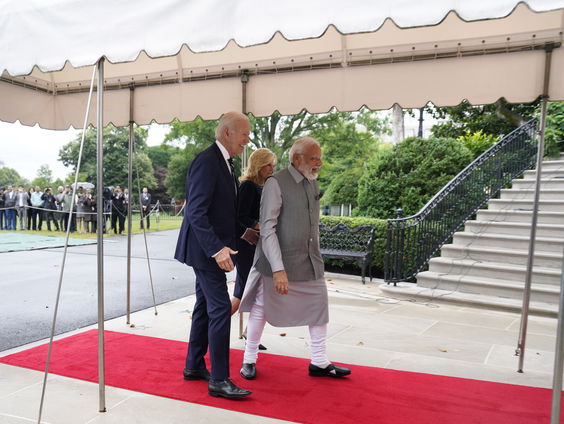 Premier Modi op bezoek in de VS