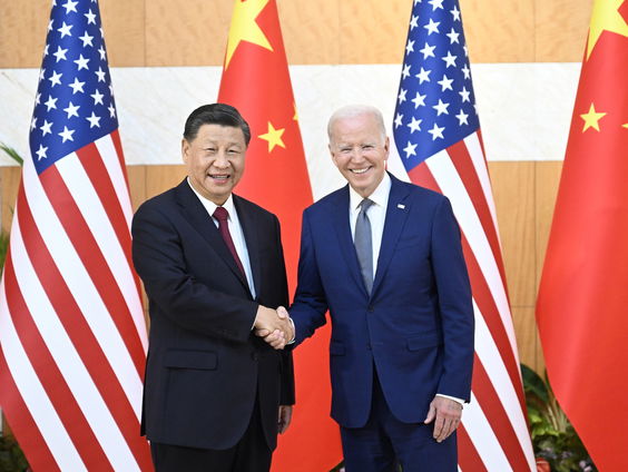 Eerste ontmoeting presidenten Biden en Xi