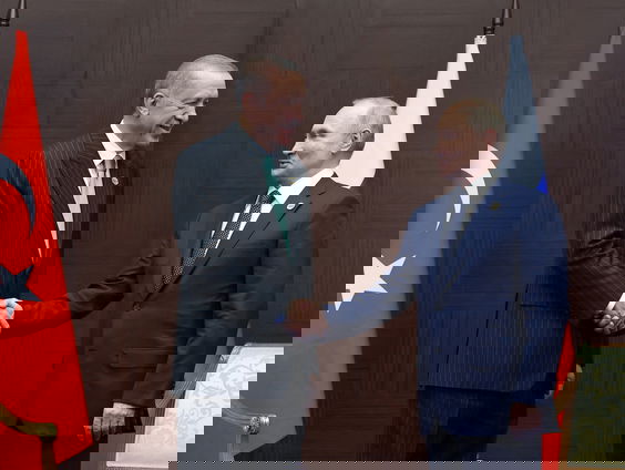 Gesprek tussen Erdogan en Poetin