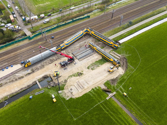 Treinverkeer bij Voorschoten hervat na ongeluk
