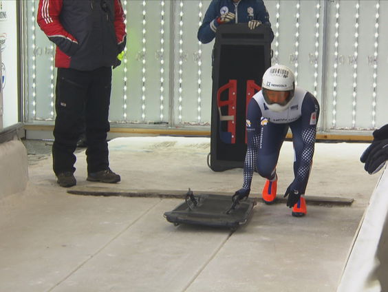 Skeletonster Kimberley Bos terug op 'haar' baan in Winterberg