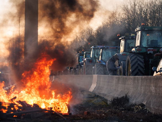 De boerenprotesten verspreiden zich over Europa