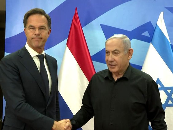 Rutte sprak in Israël met Netanyahu