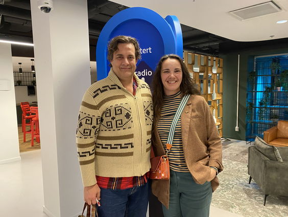 Acteurs Astrid van Eck en Vincent Croiset spelen in theatervoorstelling Momentum