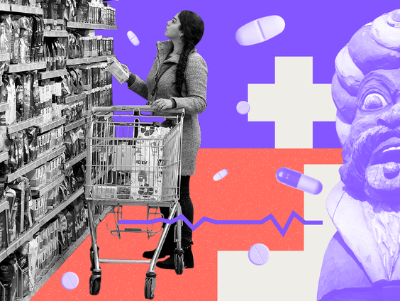 Pillen tussen piepers, pasta en pindakaas