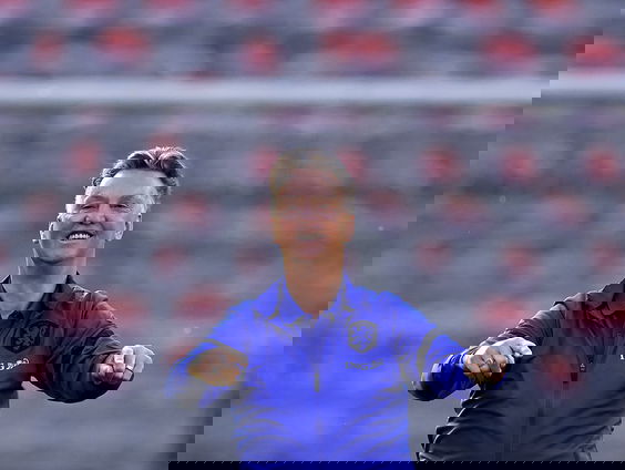 Bondscoach Van Gaal aan vooravond België-Nederland