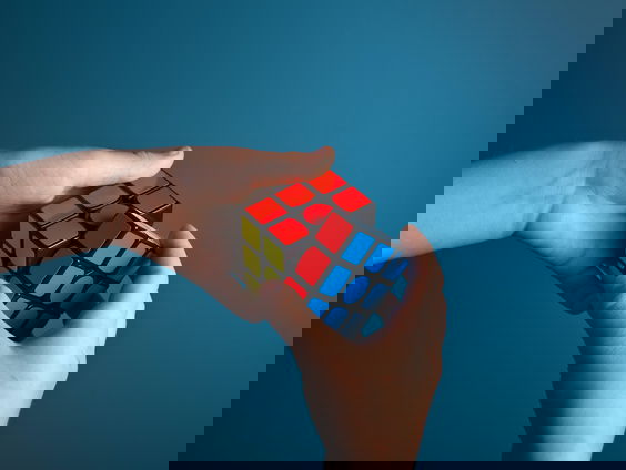 Rubix kubus fan Jan van Dorst doet dit weekend mee aan het NK Speedcubing