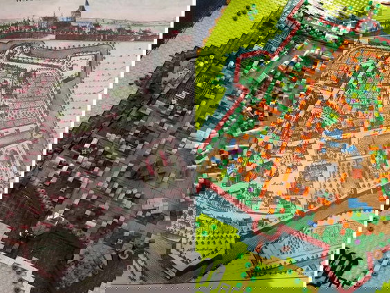 LEGO-fan Paul bouwde Wageningse plattegrond uit 1653 na